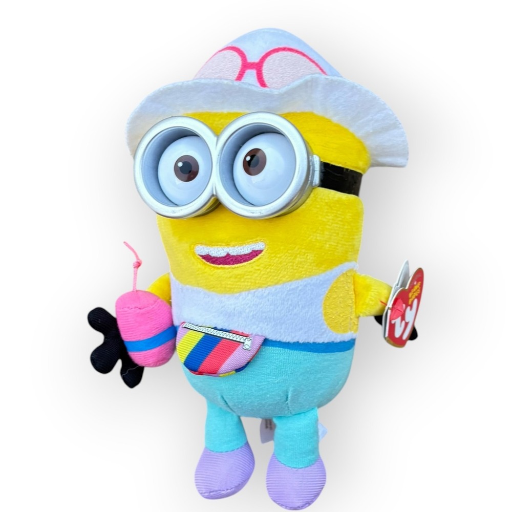 Ty Beanie Babies Minion Jerry Summer Vacation Plush Stuffed Animal Toy w/ Tags